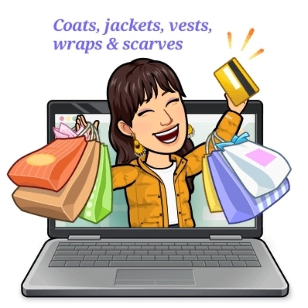 Variety of coats, jackets, vests, wraps & scarves for sale